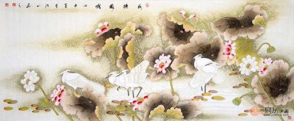 家居装饰宜挂什么画,一幅精美手绘花鸟国画足以