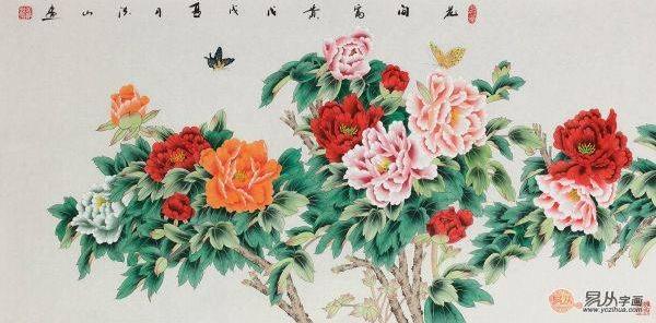 家居装饰宜挂什么画,一幅精美手绘花鸟国画足以