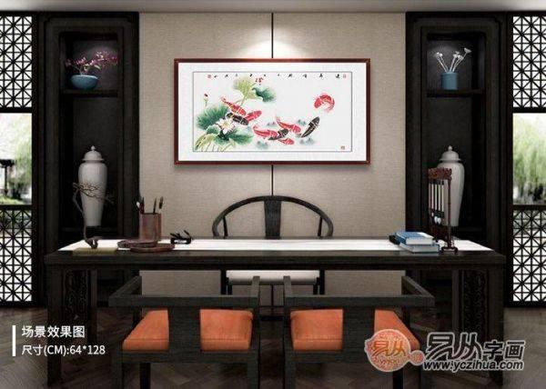 精心挑选的这些横幅花鸟画作品,让客厅沙发墙很美很有格调