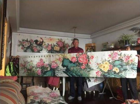 精心挑选的这些横幅花鸟画作品,让客厅沙发墙很美很有格调