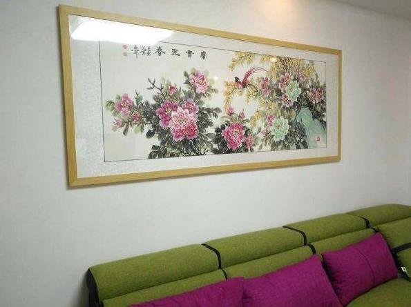 精心挑选的这些横幅花鸟画作品,让客厅沙发墙很美很有格调