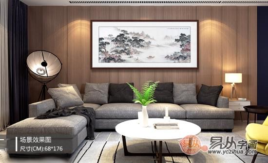 沙发背景墙装饰画,这些精美雅致的山水画可以入手