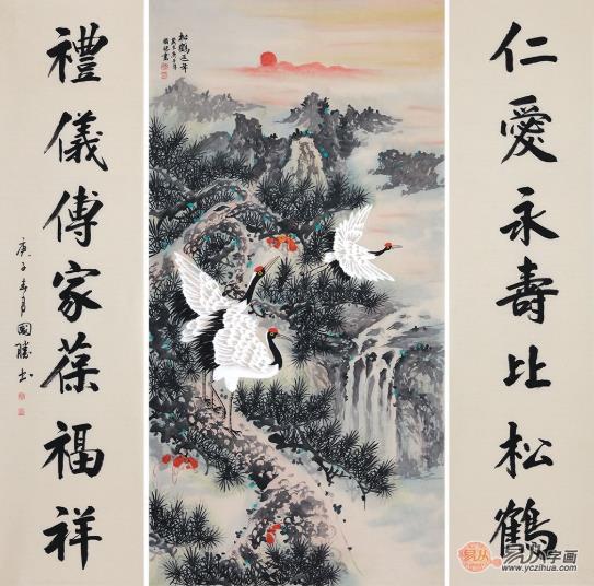 沙发背景墙装饰画,这些精美雅致的山水画可以入手