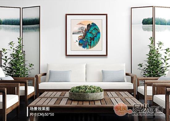 沙发背景墙装饰画,这些精美雅致的山水画可以入手