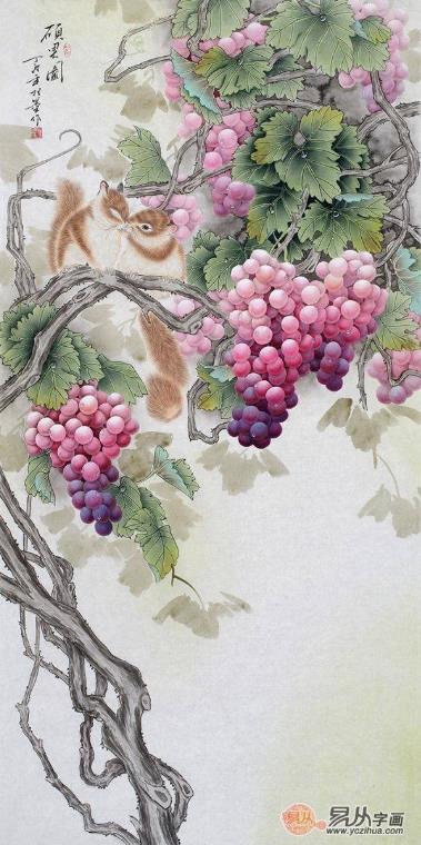 玄关装饰画挂什么好?名家手绘国画作品挂家,吉祥又好看