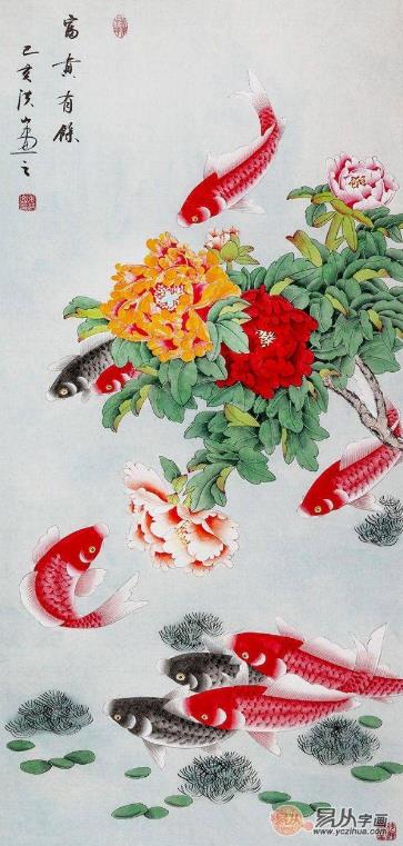 玄关装饰画挂什么好?名家手绘国画作品挂家,吉祥又好看